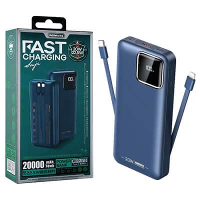 REMAX RPP-513 SUJI SERIES 20W PD+QC 22.5W CABLED POWER BANK Image