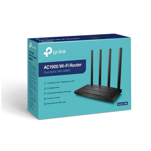 TP-Link Archer C80 AC1900 Dual-Band Gigabit Wi-Fi Router Image